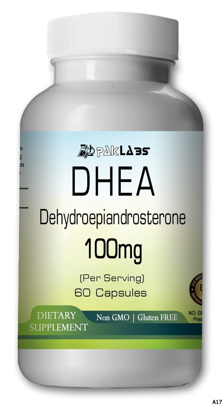DHEA 100mg Capsules for Hormonal Balance & Vitality, 60 Caps, Free USA Shipping