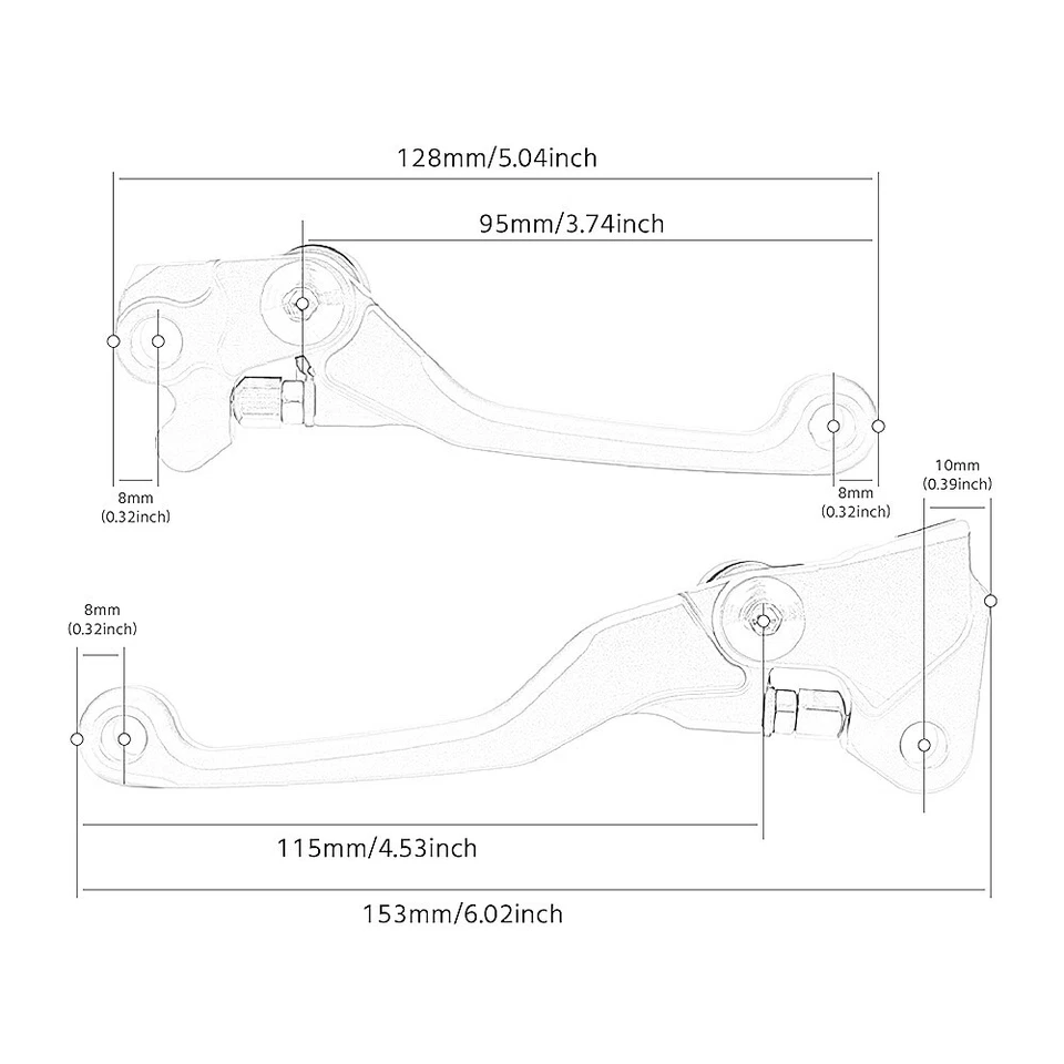 Kit de palancas de embrague de freno pivote CNC para Yamaha YZ 125 250 250F 426F 450F 2001-2007 Foto 2 de 4