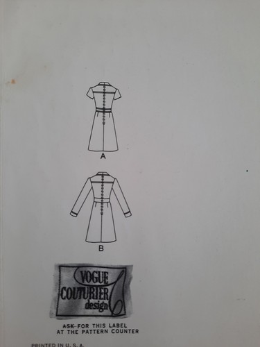 Vestido Vintage Vogue Couturier Design Pertegaz ~ Talla 10 ~ Misses Hasta la Media Rodilla - Imagen 9 de 9