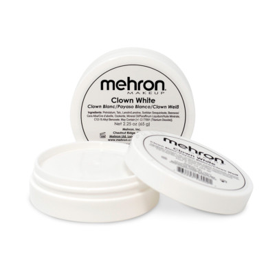 Mehron Clown White Makeup for Clowns/SFX/Cosplay, 2 Sizes Available