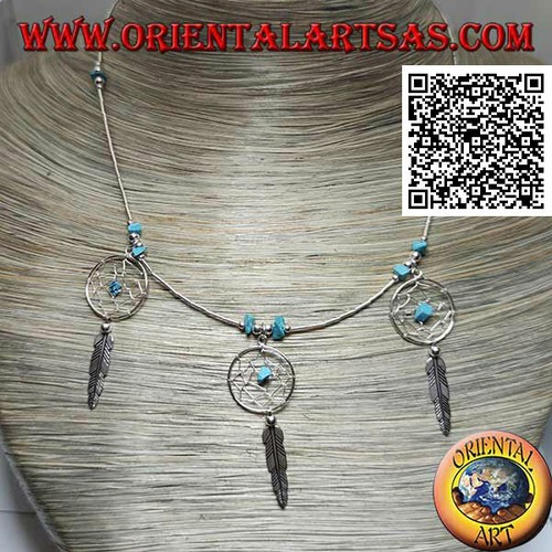 Collier ras du cou en grenat et argent 925