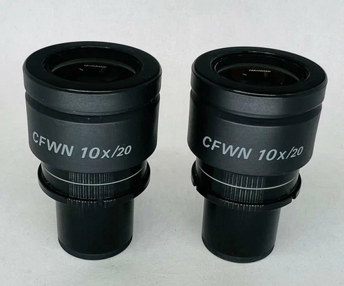 Pair Of Nikon CFWN 10X/20 Widefield Microscope Eyepieces 23mm Labophot Optiphot