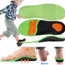 Kids Orthotic Insoles High Arch Support Inserts Plantar Fasciitis Flat Foot Pad