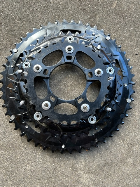 39×50. NOS NEW Shimano SG-X triple chain ring setup. 50 / 39 / 30
