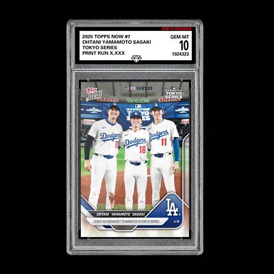 Graded 10 Shohei Ohtani Roki Sasaki Yamamoto RC 2025 Topps NOW