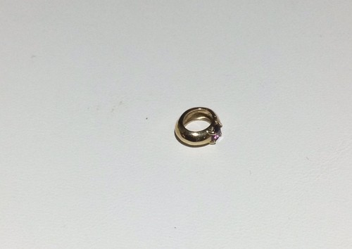 Rondell/ciondolo oro giallo 14 kt con ametista rotonda - Foto 3 di 10