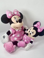 Minnie Mouse Dolls Plush PINK lot of 2 Disney NEW Small Medium NWT