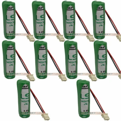 10 BATTERIE PILA LITIO SAFT LS14500 3,6V 2,6Ah COMPATIBILE ALLARMI TECNOALARM