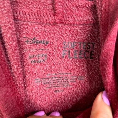 Disney Jumping Beans Youth Softest Fleece Burgundy Mickey Hoodie Size 7 - Picture 3 of 4