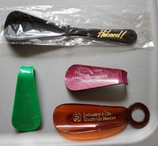 Vintage Advertising Shoe Horn Lot 4 Hush Puppies Wolverine Knapp Sheraton