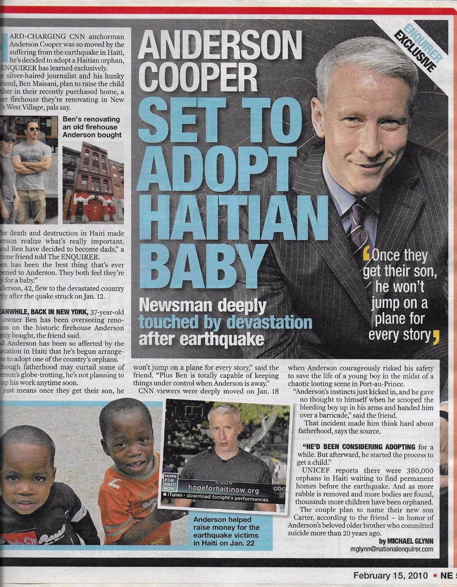 National Enquirer Magazine John Edwards Anderson Cooper Gary