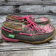 TWISTED X BOOTS DRIVING MOCCASIN Pink Echo Driving Moc WDM0132 5 1/2M
