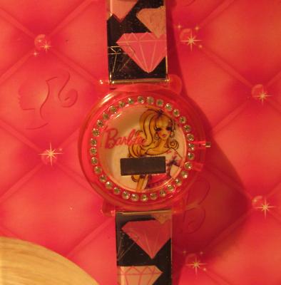 Barbie ~2014 Digital LCD Watch with Card, Type 2, MZ Berger, Needs Battery