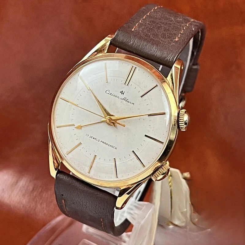 Citizen Vintage Alarm 4Hands 1962 Unused 20MICRONS C.G.P 17 Stone Manual Winding