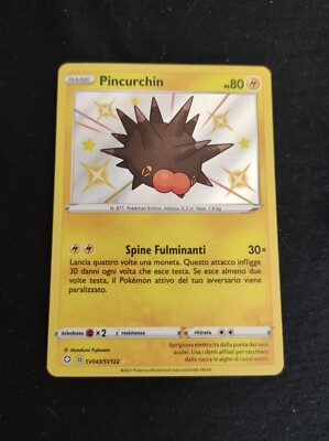 Lot Karten Pokémon Pincurchin SV043/SV122 Shiny Schicksals Radiance Shining Ita
