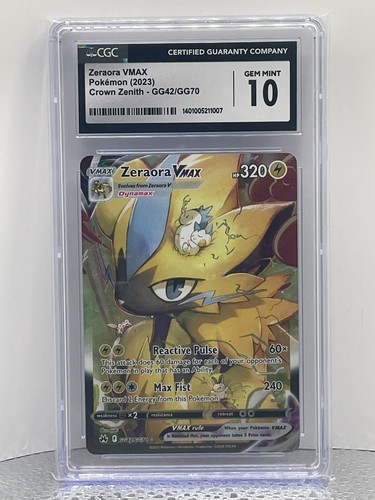 Carta Pokémon Zeraora VMAX Galería Galaria Crown Zenith - Ultra Rara Arte Alternativo, Coleccionable, Juego De Cartas