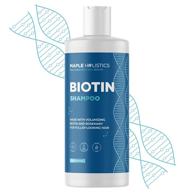 Maple Holistics Biotin & Rosemary Volumizing Shampoo   Vegan Hair Growth Formula