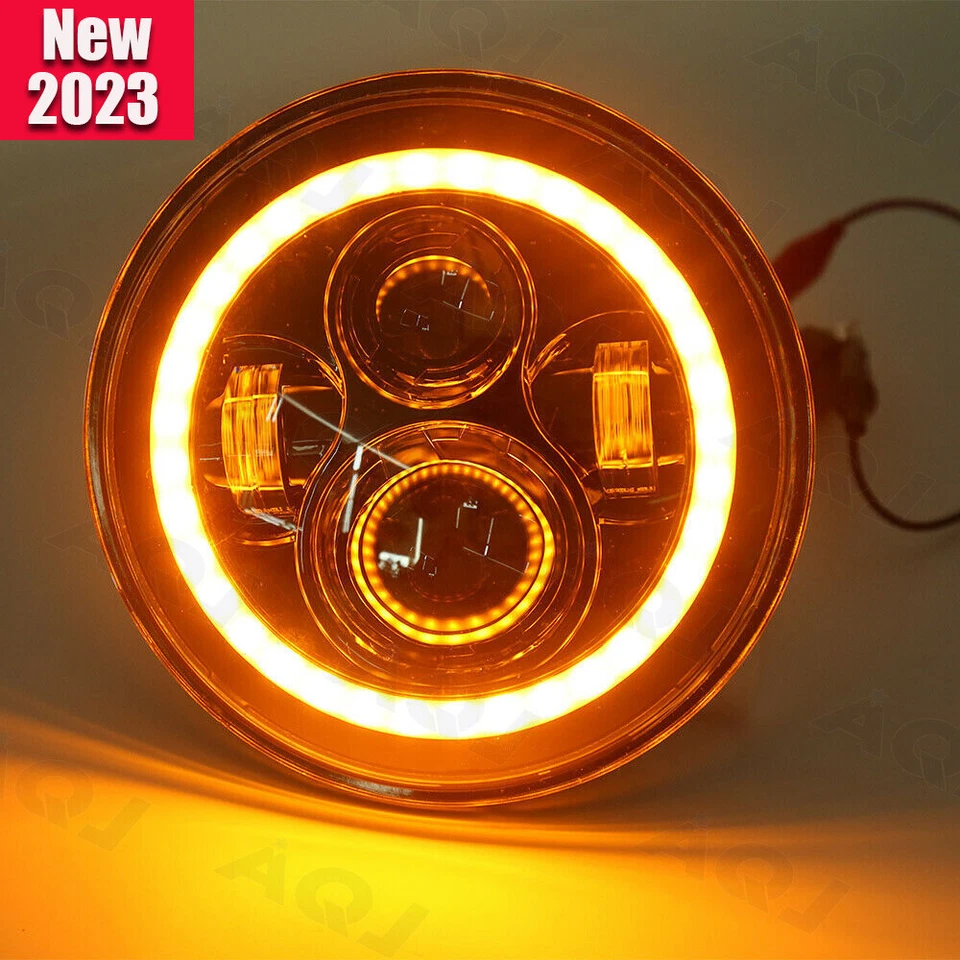 For Oldsmobile Omega 1974-1979 7 inch Round LED Headlight High/Low Sealed Beam Foto 3 de 4