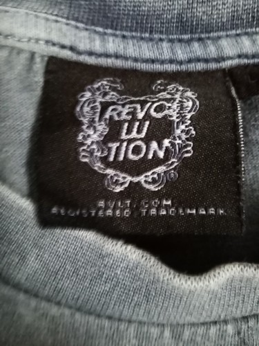 T Shirt Large Manic Monday Blue Top Tee Short Sleeve Print Logo Revolution - Picture 22 of 24