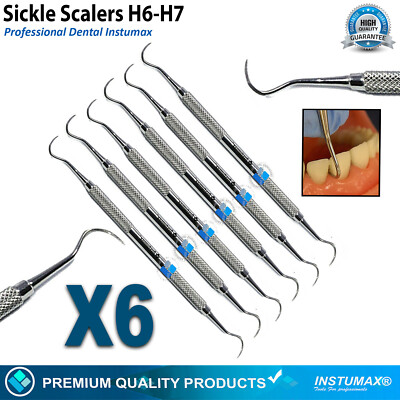Sickle Scaler H6/H7 Dental Instruments Periodontal Hygiene Pro Stainless Steel