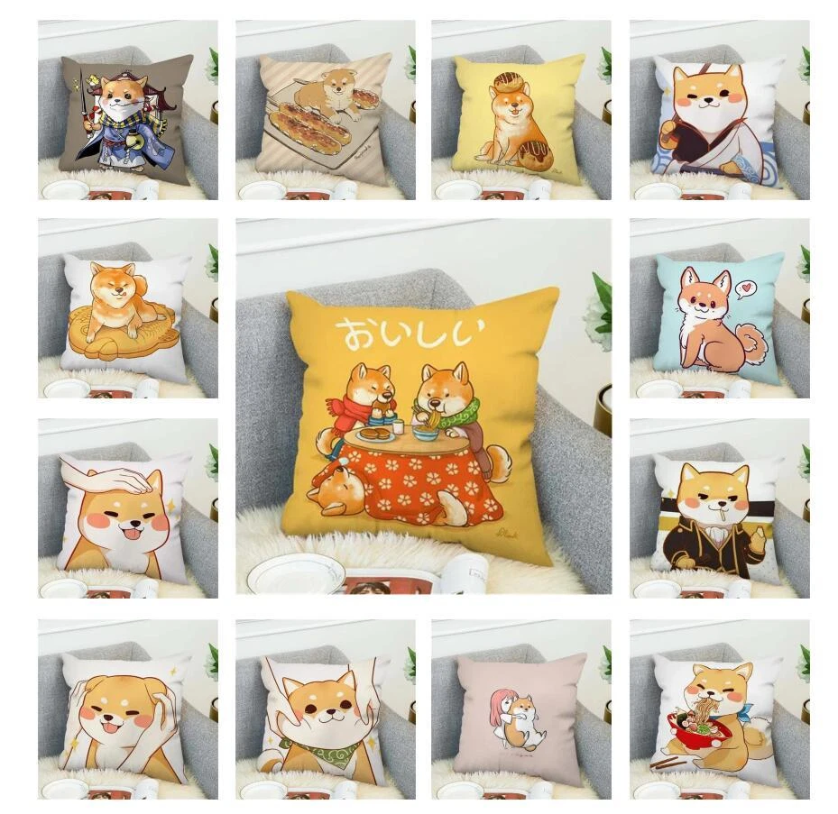 Shiba cushion top