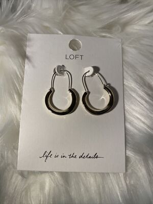 NWT Loft Gold Look Fan Earrings
