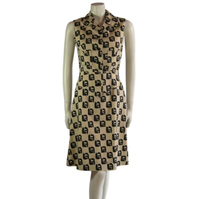 Vintage 1950er Jahre Jerry Gilden bedrucktes Sommerkleid. Ex Small UK6-8