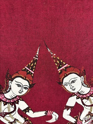 Vintage 1970's Kin Nara Dancing Girls Bangkok  Thailand Hanging Art