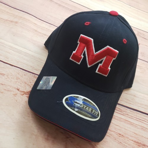 Ole Miss Rebels Hat Cap Fitted Mens One Size Black NCAA Football Starter NEW - Picture 2 of 9