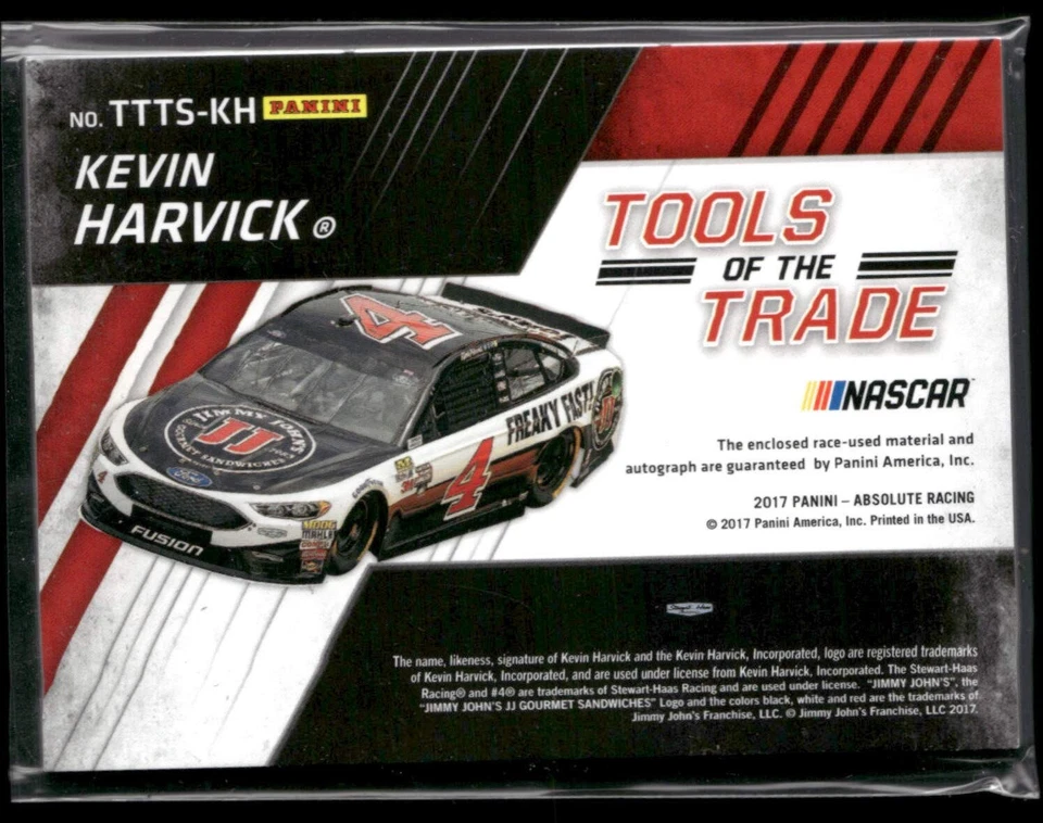 2017 Absolute Racing KEVIN HARVICK Auto Relic #TTTS-KH NASCAR N366 - Image 2 of 3