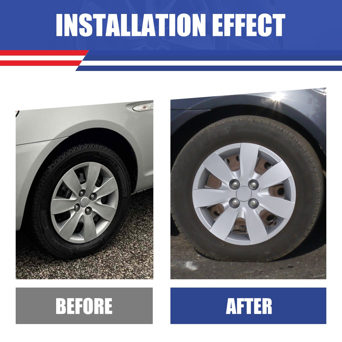 14" Hubcap Lacquer Wheel Covers For 2008-2011 Hyundai Accent Sedan / Hatchback