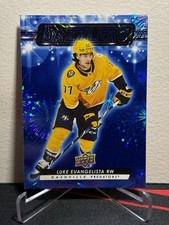 2023-24 Upper Deck Series 2 Hockey LUKE EVANGELISTA #DZ-54 DAZZLERS BLUE ROOKIE