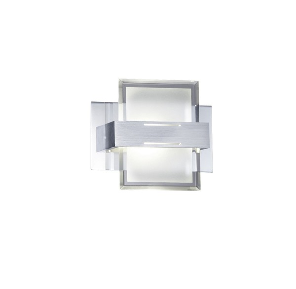 Led Wandleuchte Glas Metall In Chrom Bad KüChe B:15 Cm 3000 K Wandlampe Blendarm-image