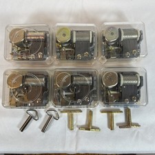 6 VTG Music Box Wind Up Movement Narco Japan With Keys NOS - Working Read