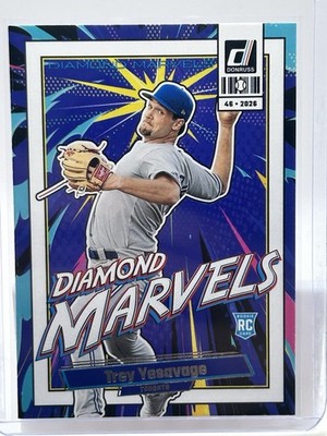 2026 Donruss #15 Trey Yasavage Diamond Marvels RC