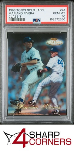 1998 TOPPS GOLD LABEL CLASS 3 #41 MARIANO RIVERA HOF POP 2 PSA 10