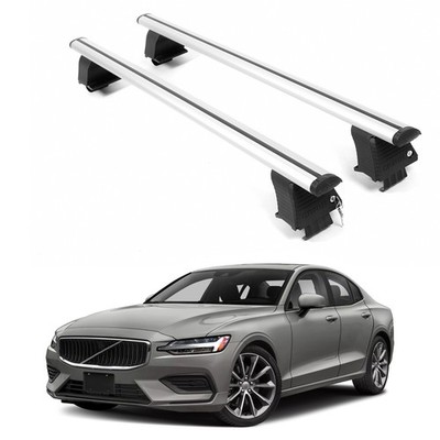 Open Box Roof Rack Crossbars For VOLVO S60 2019-2025 Naked Roof Aluminum Silver