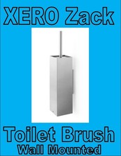 XERO Zack Polished Stainless Steel Wall Mounted Toilet Brush Holder New