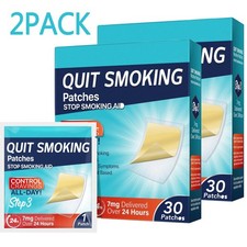 2 Pack Quit Smoking Patches, Step 3 Stop Aids 7mg 3-7mg