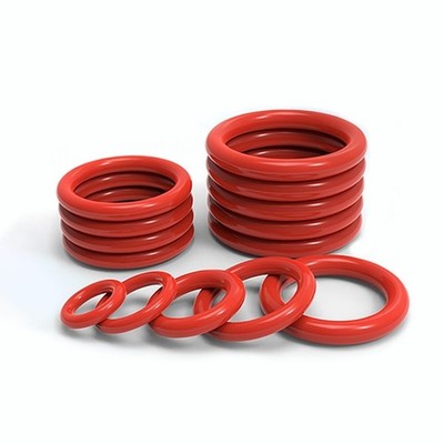 Lebensmittelecht O Ring Rot Silikon 3.1 mm Stärke OD 9-400mm Dichtring O-Ringe