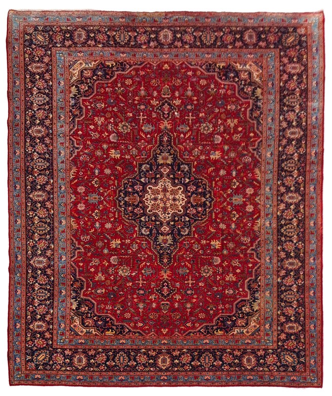Amazing Hand Knotted Vintage Traditional Qashoun Wool Area Rug 13 x 10 Ft