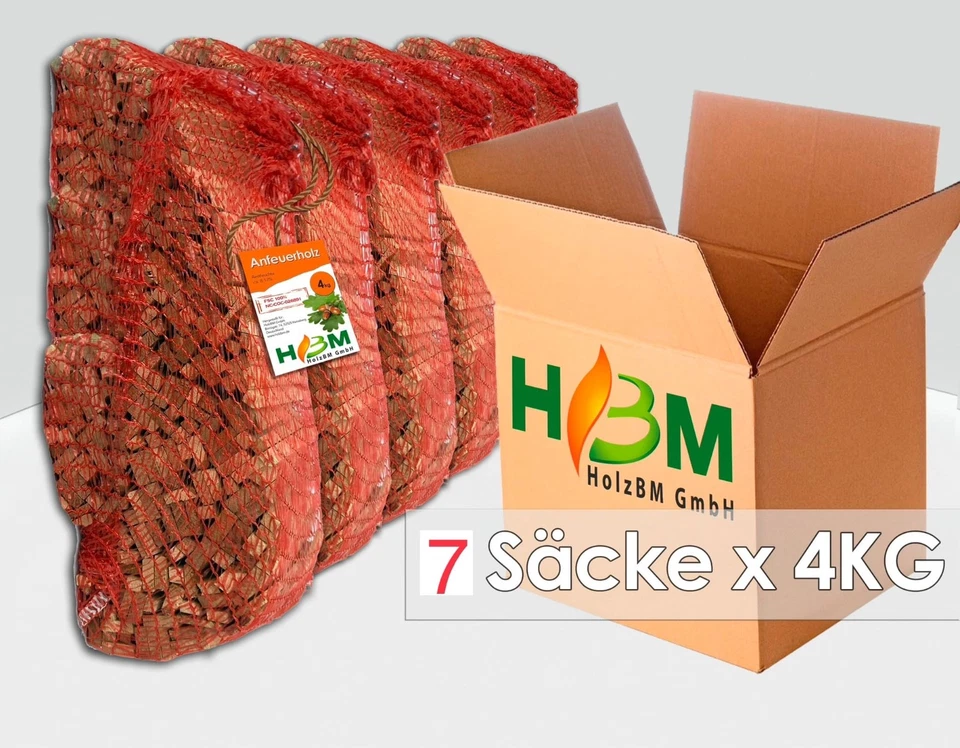 ⭐ 28 kg ⭐ Anmachholz Anfeuerholz Anzündholz Anzünder für Kamin Ofen Grill Holz