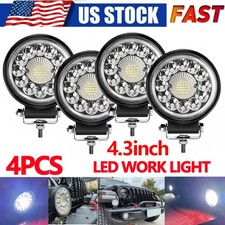 4x 4.3in Led Work Light Bar Flood Spot Combo Pods Offroad Driving Truck Fog Lamp