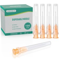 25Ga 1 Inch Disposable Needle 100 Pack Dispensing Lab Individually 25G