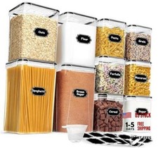 Flour Sugar Storage Containers, 10 Pack Large Airtight Food Storage Containers