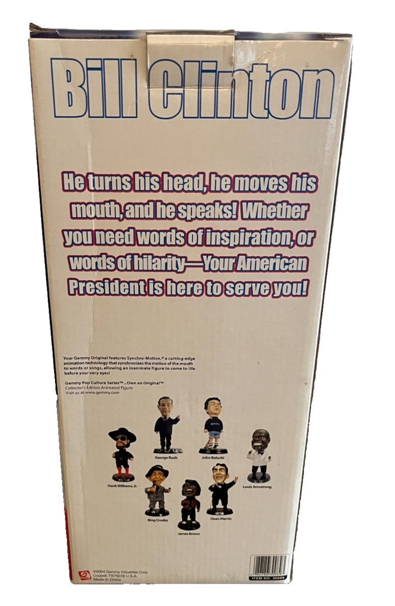 Vintage President Bill Clinton Edition Animated Figure Gemmy 2004