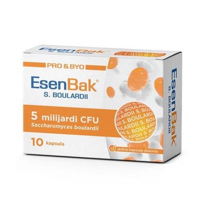 2X EsenBak Bulardi ProByo Probiotic Saccharomyces boulardii Prebiotics 10 Caps