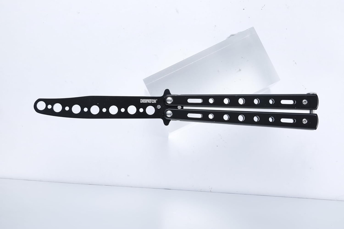 Blackened 3Cr13 Stainless Steel Butterfly Knife Trainer with