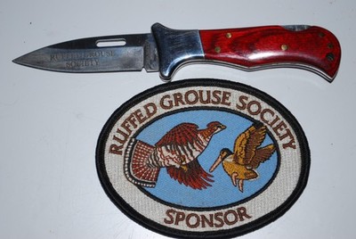 RUFFED GROUSE SPONSOR PATCH & KNIFE NEW
