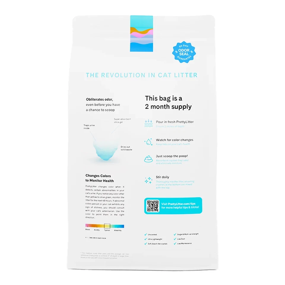 Arena para gatos con monitoreo de salud agrupada, sin perfume, bolsa de 10 lb Foto 2 de 4